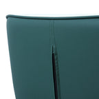 Ensemble de 2 chaises de salle à manger rembourrées en PU, chaises modernes à dossier plein avec pieds en métal noir