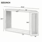 Console étroite avec étagère ouverte, bleu antique