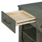 Îlot de cuisine extensible avec rangement (tabouret non inclus)
