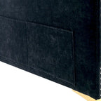 Canapé d'angle en velours de 110,6 pouces avec pouf amovible et poches de rangement