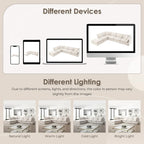 Canapé d'angle modulable en chenille avec pouf amovible