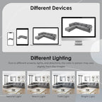 Canapé d'angle modulable en chenille avec pouf amovible