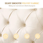 Lit plateforme bas, lit moderne recouvert de velours, lit à tête de lit capitonnée en losanges avec 2 tables de chevet et rangement