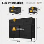 Commode à 7 tiroirs autoportante avec plateau en bois, idéale pour une chambre ou un dressing.