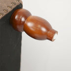 Fauteuil club en tissu suédé avec pieds en bois