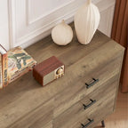 Commode de style rustique 47,24 avec 6 tiroirs de rangement profonds pour le salon