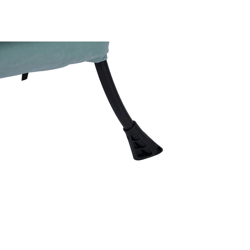 Fauteuil lounge vert capitonné de 22,35 pouces avec poche latérale