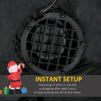 Fauteuil inclinable pivotant à dossier haut noir 28,8 po avec repose-pieds