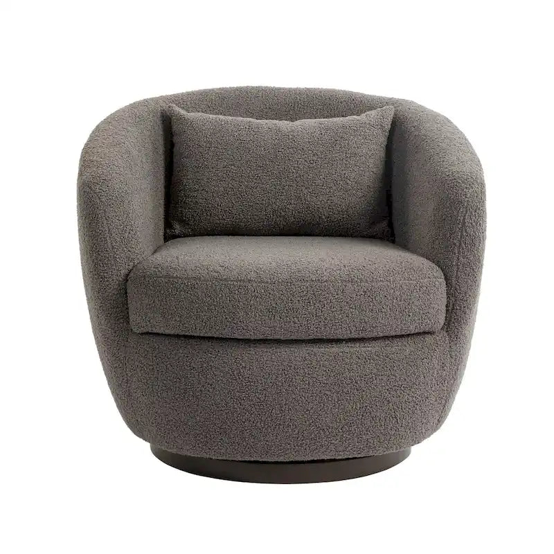 Fauteuil pivotant gris 37,2 cm avec rangement
