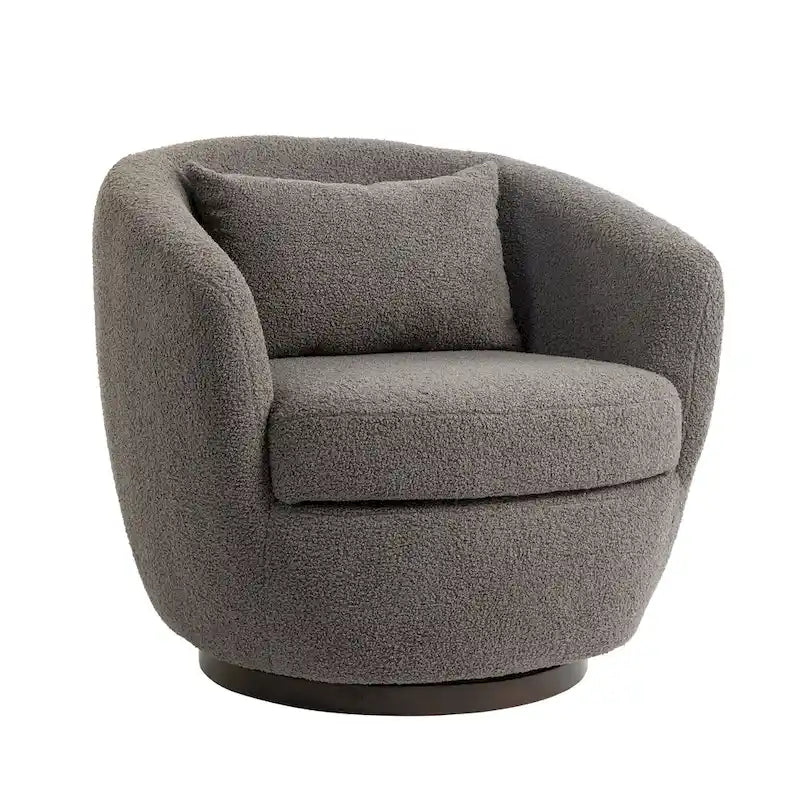 Fauteuil pivotant gris 37,2 cm avec rangement
