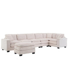 Canapé 6 places luxueux en forme de U blanc 118.1