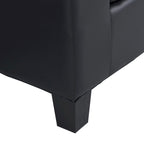 Canapé d'angle contemporain 4 places en forme de L, noir 96.06, avec méridienne, porte-gobelets et coussins décoratifs inclus