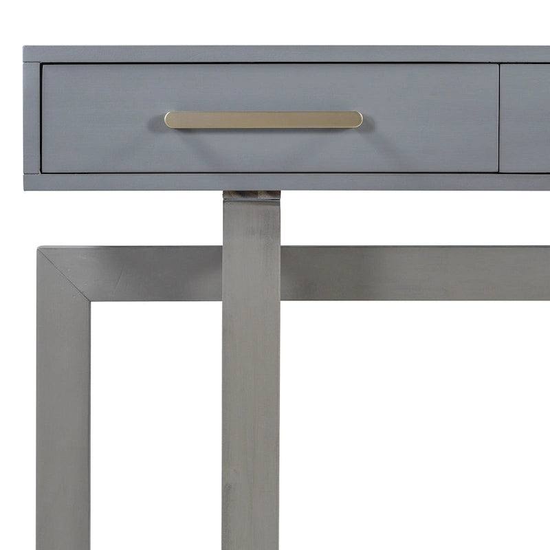 Console moderne de 57 pouces avec trois tiroirs et un design de pieds unique pour entrée, couloir, salon