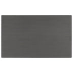 Ensemble de salle à manger traditionnel gris en bois, composé d'une table, de quatre chaises rembourrées et d'un banc.