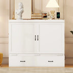 Lit escamotable en pin massif avec port USB et tiroir