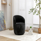 Fauteuil pivotant d'appoint en tissu chenille