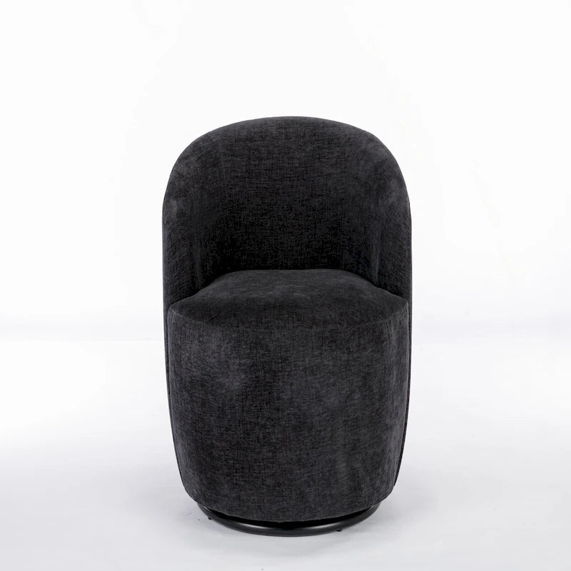 Fauteuil pivotant d'appoint en tissu chenille