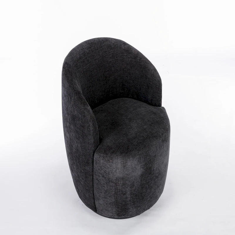 Fauteuil pivotant d'appoint en tissu chenille