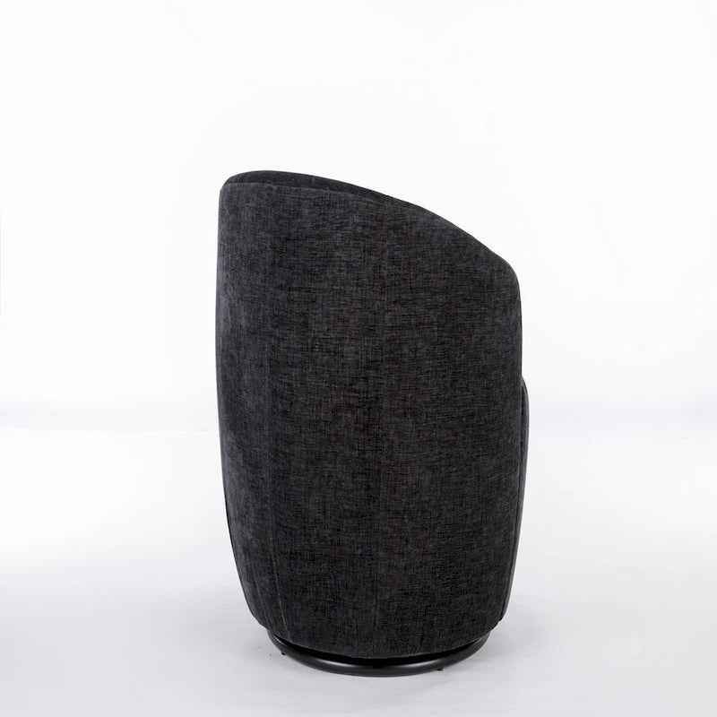 Fauteuil pivotant d'appoint en tissu chenille