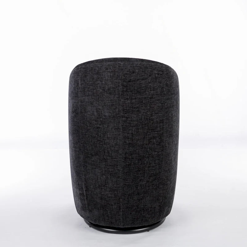 Fauteuil pivotant d'appoint en tissu chenille