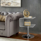 Table d'appoint moderne en acrylique transparent, forme C - 60 cm (H) x 40 cm (l) x 40 cm (L)
