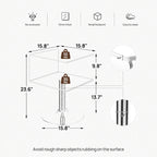 Table d'appoint moderne en acrylique transparent, forme C - 60 cm (H) x 40 cm (l) x 40 cm (L)