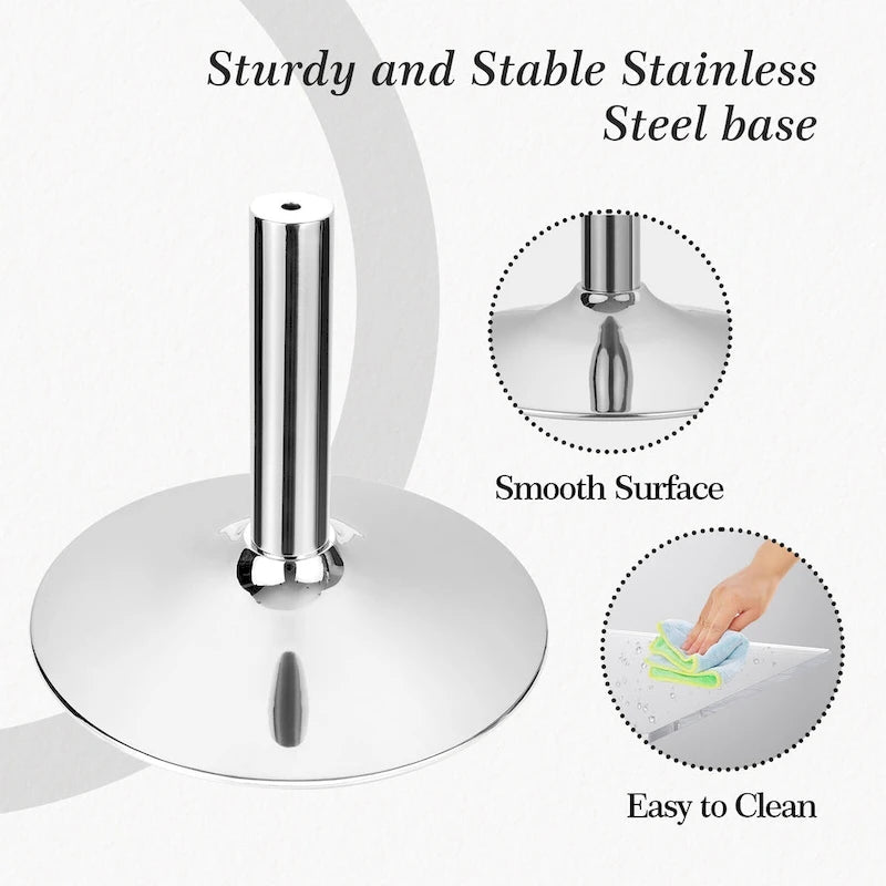 Table d'appoint moderne en acrylique transparent, forme C - 60 cm (H) x 40 cm (l) x 40 cm (L)