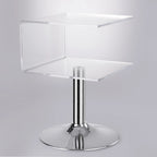 Table d'appoint moderne en acrylique transparent, forme C - 60 cm (H) x 40 cm (l) x 40 cm (L)