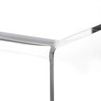 Table d'appoint moderne en acrylique transparent, forme C - 60 cm (H) x 40 cm (l) x 40 cm (L)