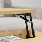 Table basse Chelsea Square Teagan en rotin avec plateau relevable et rangement - 42 x 17