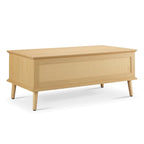 Table basse Chelsea Square Teagan en rotin avec plateau relevable et rangement - 42 x 17