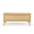 Table basse Chelsea Square Teagan en rotin avec plateau relevable et rangement - 42 x 17