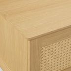 Table basse Chelsea Square Teagan en rotin avec plateau relevable et rangement - 42 x 17