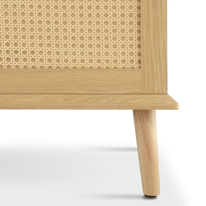 Table basse Chelsea Square Teagan en rotin avec plateau relevable et rangement - 42 x 17