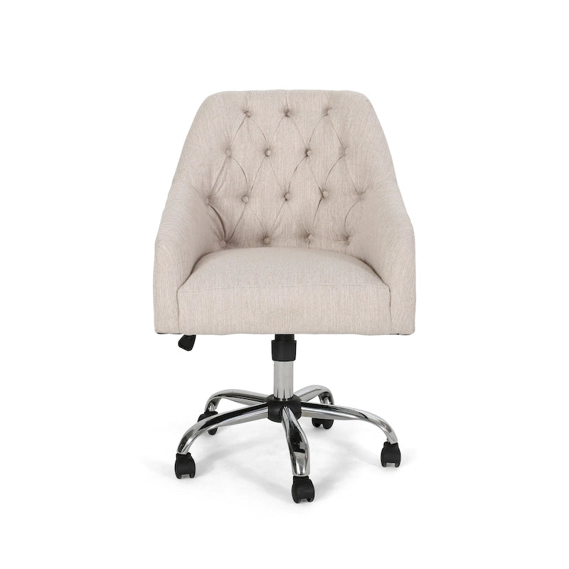 Fauteuil de bureau pivotant rembourré Barbour par Christopher Knight Home - Non disponible
