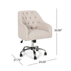 Fauteuil de bureau pivotant rembourré Barbour par Christopher Knight Home - Non disponible