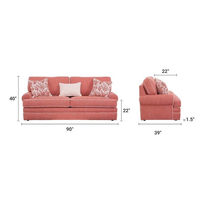 Canapé Coral Springs de American Furniture Classics avec trois coussins assortis