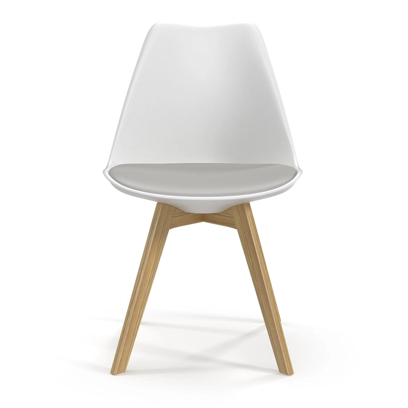 Chaises d'appoint Céline avec pieds naturels (lot de 2)