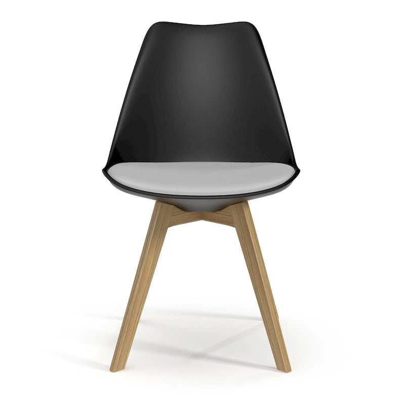 Chaises d'appoint Céline avec pieds naturels (lot de 2)