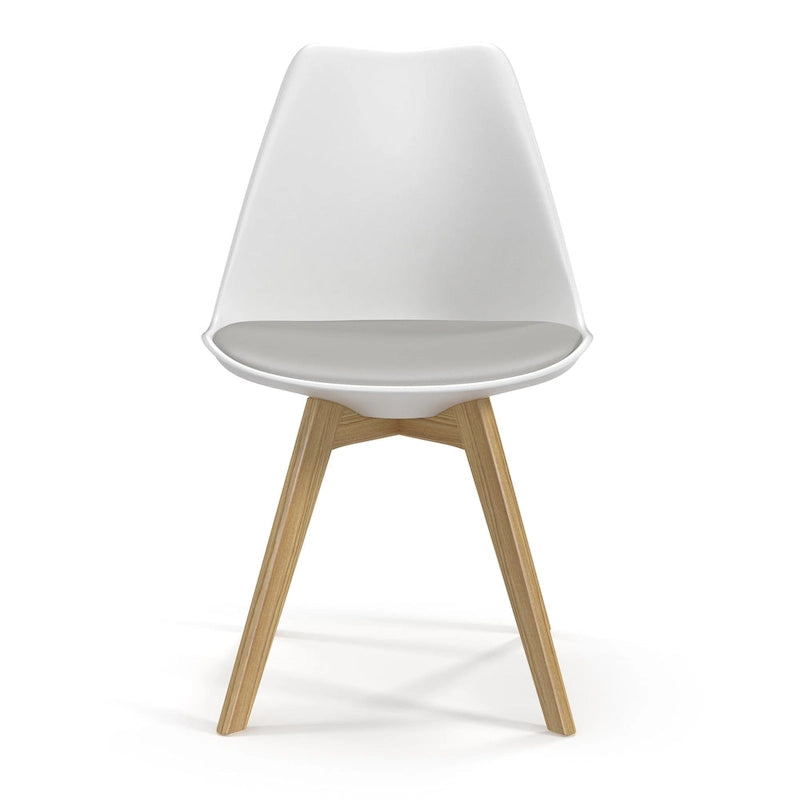 Chaises d'appoint Céline avec pieds naturels (lot de 2)