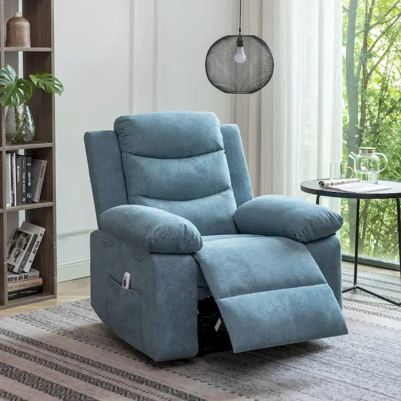 Fauteuil inclinable électrique avec fonction massage réglable, fauteuil inclinable avec système chauffant pour salon