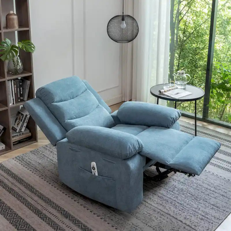 Fauteuil inclinable électrique avec fonction massage réglable, fauteuil inclinable avec système chauffant pour salon