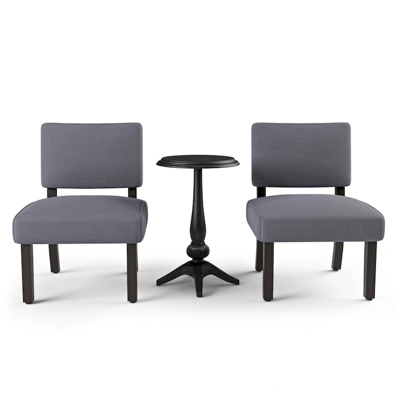 Ensemble table et chaises 3 pièces Kyer en bois gris transitionnel de Furniture of America