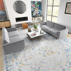 Ensemble canapé et causeuse en velours Kenzo style Mid Century