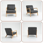 Fauteuil d'appoint en velours style milieu du siècle avec coussin lombaire