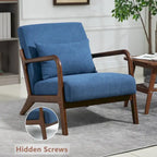 Fauteuil d'appoint en velours style milieu du siècle avec coussin lombaire