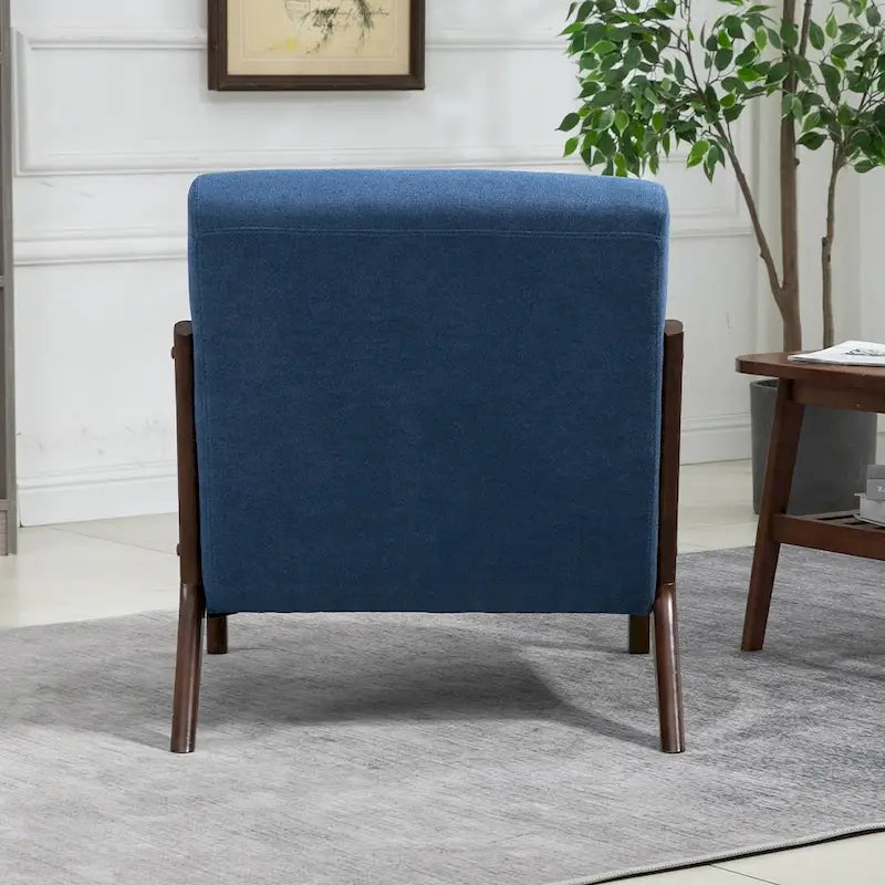 Fauteuil d'appoint en velours style milieu du siècle avec coussin lombaire