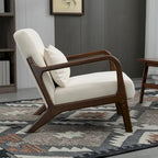 Fauteuil d'appoint en velours style milieu du siècle avec coussin lombaire