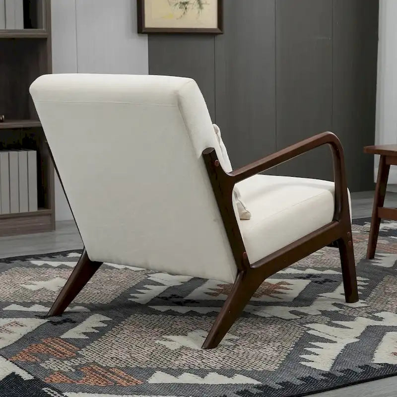 Fauteuil d'appoint en velours style milieu du siècle avec coussin lombaire