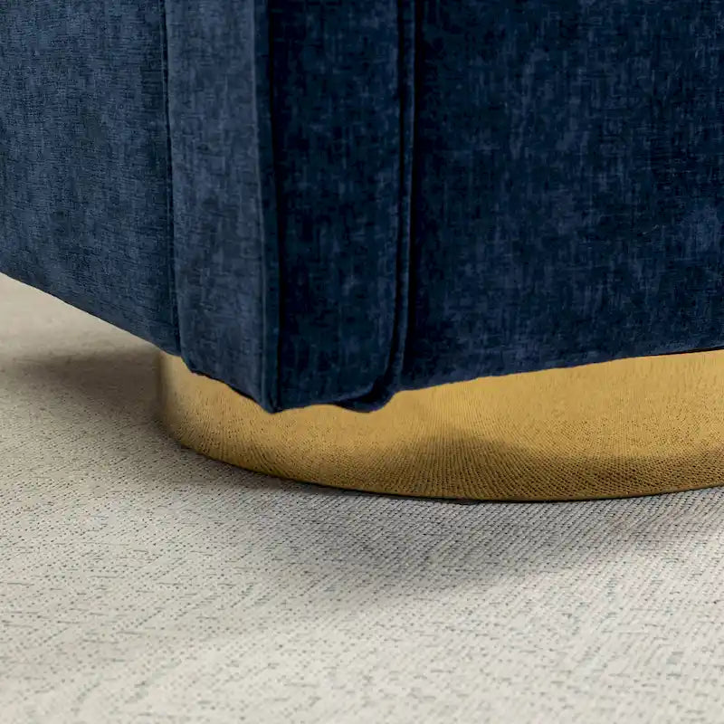 Fauteuil pivotant moderne rembourré à dossier ouvert avec coussin